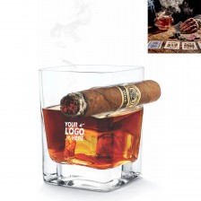 10.6oz Glass with Cigar Holder
